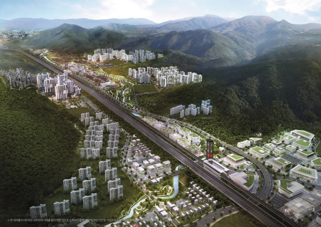 사송신도시 광역 조감도. 태영건설·포스코건설 제공