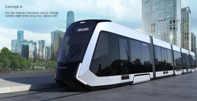 부산 남구 오륙도선 트램 디자인 안. 부산일보DB