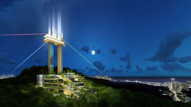 황령산 봉수전망대의 조감도. 대원플러스그룹 제공