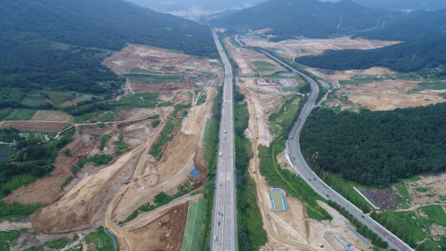 전국에서 두 번째, 영남권에서 처음으로 LH의 종합주거복지지사 설립이 추진되고 있는 사송신도시 전경.양산시 제공