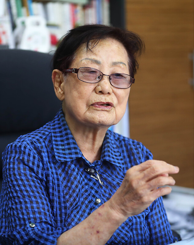 영화 '허스토리'의 실존 인물 민족과여성 역사관 김문숙 이사장. 부산일보DB