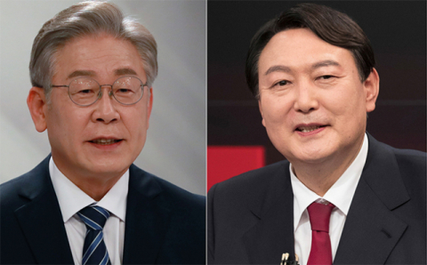 왼쪽부터 이재명, 윤석열 대선 후보. 연합뉴스