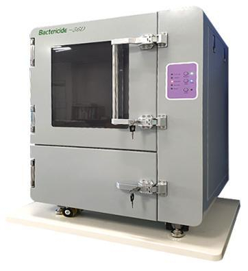 김해의생명산업진흥원 입주기업인 ㈜오티아이코리아(대표 박수진)의 ‘이산화염소가스 멸균기’가 식품의약품안전처로부터 2등급 의료기기 품목허가를 받았다. 사진은 이산화염소가스 멸균기 모습. 김해의생명산업진흥원 제공