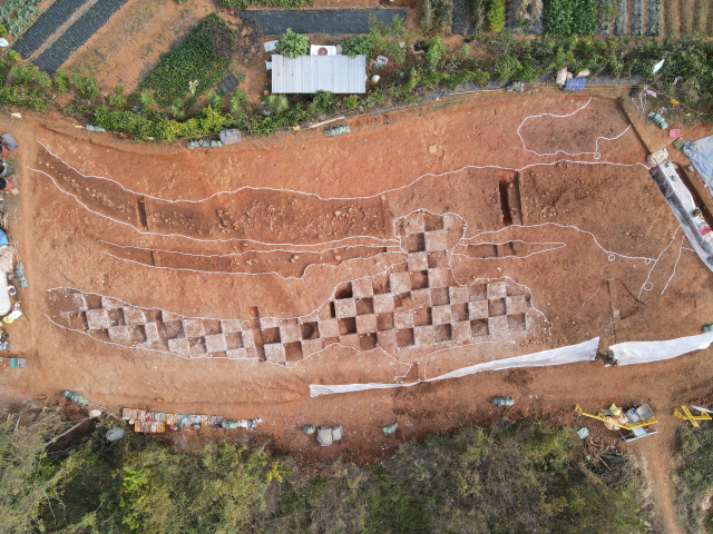 고성 동외동 유적 발굴 현장. 부산일보DB