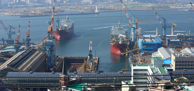 한진중공업 영도조선소 전경. 부산일보DB