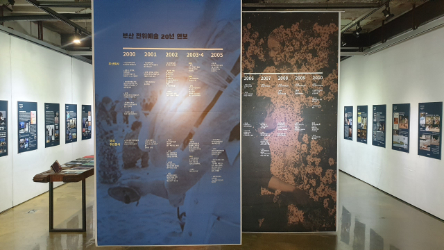 2000년에서 2020년까지 부산 전위예술을 기록한 자료 전시가 열린다. 머지 제공