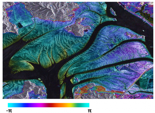 위성데이터를 활용한 강화도 동검도 남단 주변 갯벌의 지형도. KIOST 제공