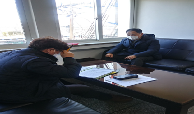 2021년 설 명절 선원 임금체불 해소 독려활동(부산 선원관리업체).해수부 제공