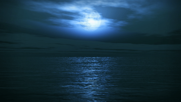 바다에 비친 달빛 그래픽 영상. 이미지투데이