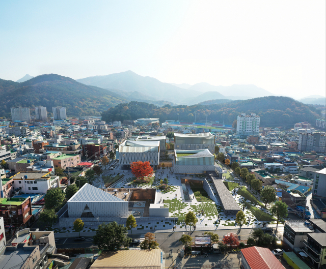 남해군청 신청사 당선작 개념도. 남해군 제공