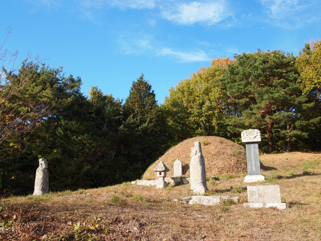 경남도 문화재로 지정이 추진 중인 조선 시대 초기 경남 양산 출신의 무장이자 삼장수의 장남인 ‘이징석 장군 묘지’ 전경. 양산시 제공
