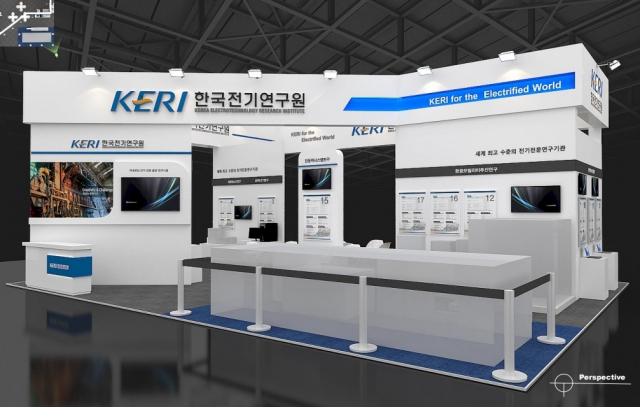 ‘2022 한국전기산업대전(SIEF)’에 참가하는 한국전기연구원(KERI) 전시부스 조감도. KERI 제공