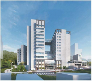 삼육부산병원은 총공사비 600억 원 이상을 투입해 2025년 국제진료센터를 완공할 예정이다. 국제진료센터에는 외국인 환자 전용병동을 비롯해 건강검진센터가 들어서며 연면적 9천여평, 약 700병상 규모이다. 사진은 국제진료센터 조감도. 삼육부산병원 제공