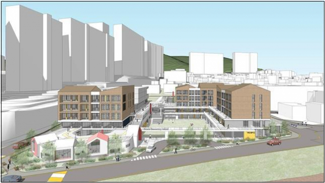 거제초등학교 증개축 건물 조감도. 부산시교육청 제공