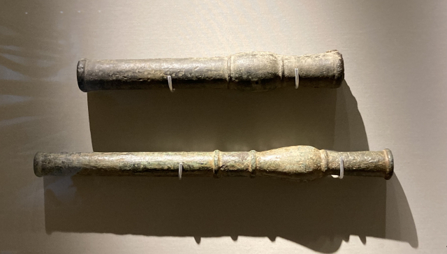 1377년 제작된 한반도에서 가장 오래된 고총통. 국립진주박물관에 전시돼 있다. 이재희 기자 jaehee@