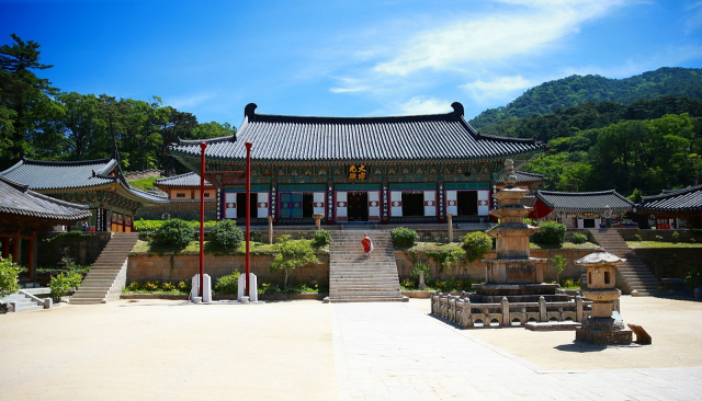 법보종찰 해인사가 불기 2566년 부처님 오신 날을 기념하는 봉축탑 점등식을 오는 22일 개최한다. <해인사 대적광전 부산일보 DB>