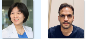 기초과학연구원(IBS) 첨단연성물질 연구단의 조윤경 그룹리더(UNIST 바이오메디컬 공학과 교수,왼쪽)와 조나단 사바테 리서치펠로우. IBS 제공