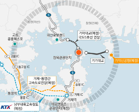 거제장목관광단지 위치도. 부산일보DB