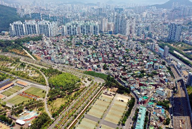 부산 부산진구 부산시민공원 주변 촉진3구역 전경. 정종회 기자 jjh@