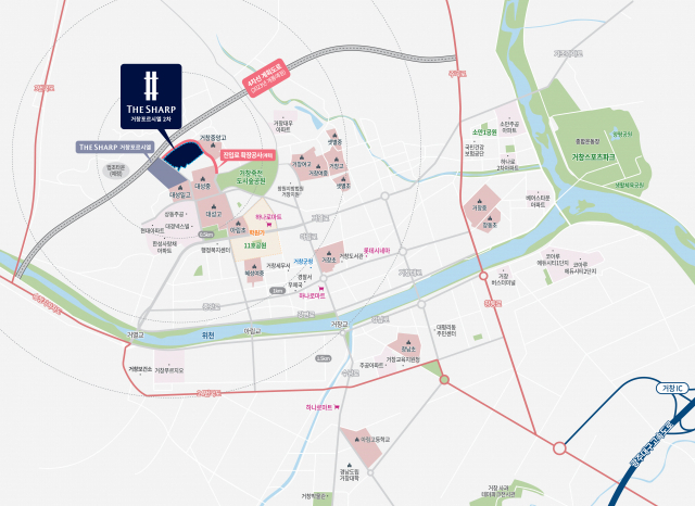 더샵 거창포르시엘 2차 위치도.