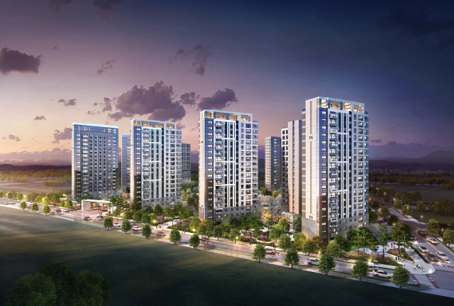 부산 강서구 에코델타시티 중심지에 ‘e편한세상 에코델타 센터포인트(투시도)’가 분양한다. 지하 2층~지상 19층, 15개동, 총 953세대 규모로 조성되며 분양가는 3.3㎡당 평균 1382만 원으로 역대 에코델타시티 내 민간참여 공공분양 단지 중 가장 저렴하다. DL이엔씨 제공