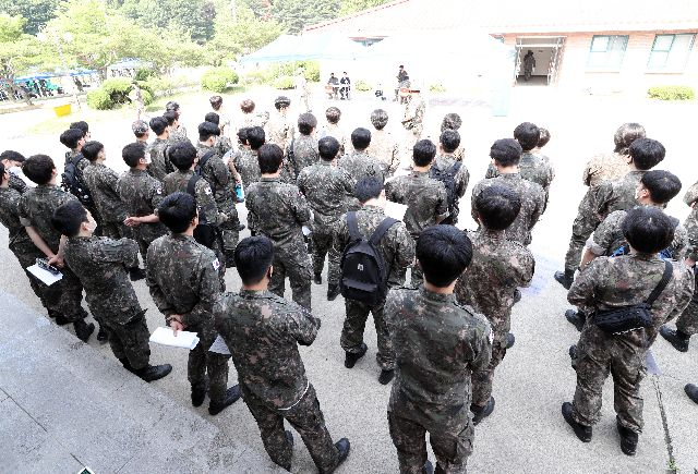 예비군 동원훈련. 부산일보 DB