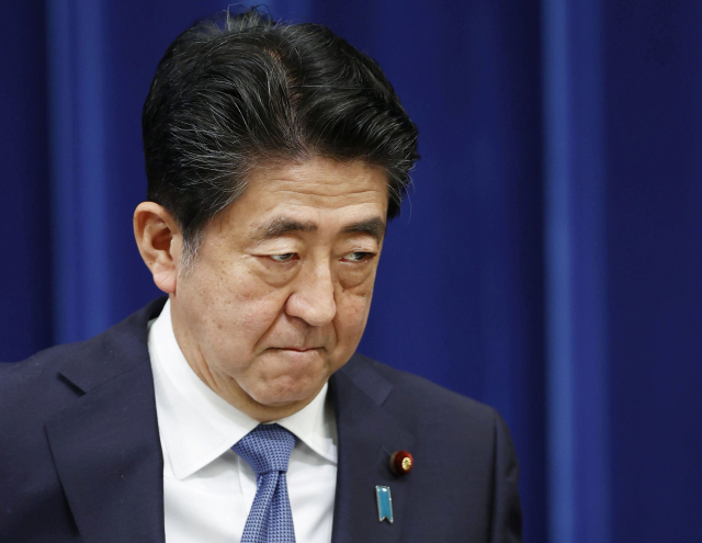 아베 전 일본 총리. 연합뉴스
