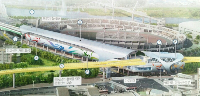 부산도시철도 2호선과 양산도시철도가 환승되는 가칭 종합운동장역 조감도. 양산시 제공