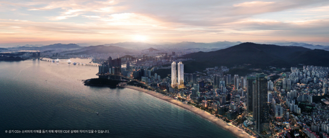 부산 해운대구 우동 642-1번지 일대 주거용 오피스텔 ‘해운대 한라 비발디 펜트빌(조감도)’이 들어선다. 지하 5층~지상 35층 2개 동, 총 120실로 아파트와 유사한 설계와 커뮤니티 시설이 도입됐다. KD(주) 제공