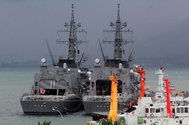 일본 해상자위대 구축함. 부산일보DB