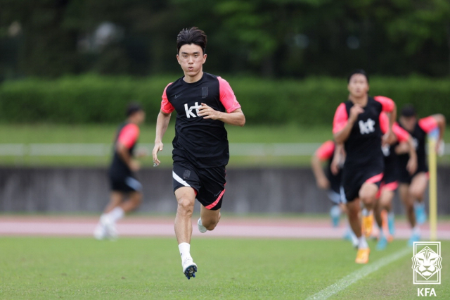 그리스 올림피아코스 이적이 점쳐지는 축구 대표팀 미드필더 황인범. 대한축구협회 제공