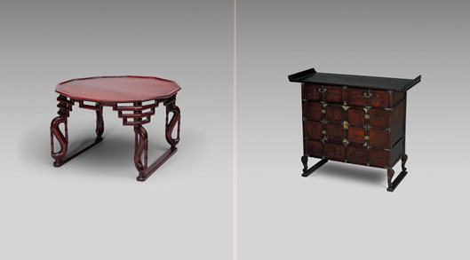 호족반(왼쪽)과 머릿장. 부산박물관 제공