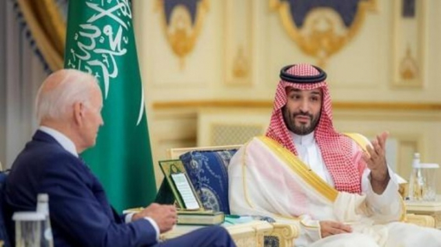 사우디 왕세자와 회담하는 조 바이든 미 대통령. UPI 연합뉴스 자료사진