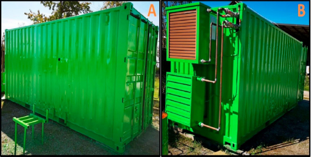 [연구그림] 경제환경타당성 평가에서 고려한 분산형 열분해유 생산 시스템 실제 전경도. UNIST 제공