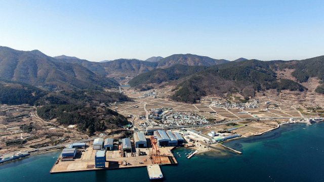 남부내륙철도 거제역사가 들어설 거제 사등면 일원. 부산일보DB