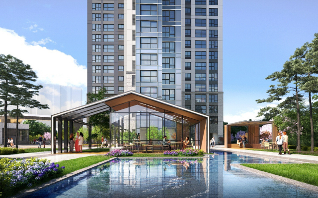 단지 내 별도 수공간. 현대엔지니어링 제공