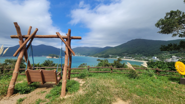 구조라진성 전망대에서 바라본 풍경.