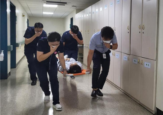 영도병원, 민간다중이용시설 화재대피 훈련 실시