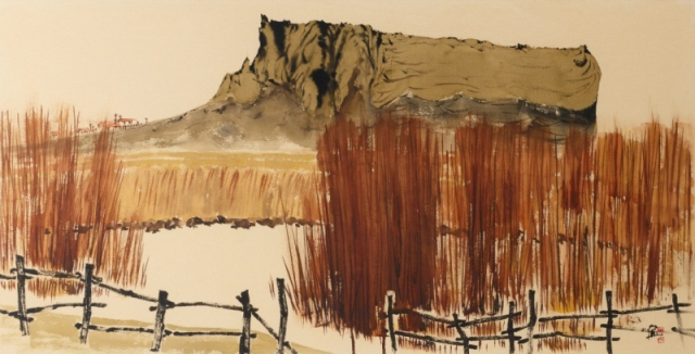 박대성 '일출봉'. 경남도립미술관 제공