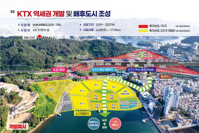 통영 역세권 개발 계획도. 통영시 제공