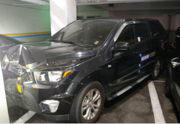 2020년 8월 동래구 지하주차장 급발진 사고 현장 사진. 부산일보DB