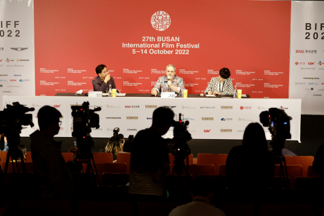 6일 오후 부산 해운대구 KNN시어터에서 영화 ‘아바타: 물의 길’ 존 랜도 프로듀서의 기자간담회가 열렸다. BIFF 제공