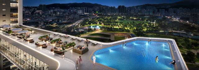 바다 조망이 가능한 ‘인피니티 비스타 풀’의 이미지. DL이앤씨 제공