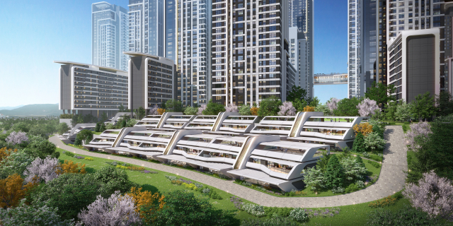 고급 요트를 형상화한 테라스 하우스 ‘요트 하우스’의 이미지. DL이앤씨 제공