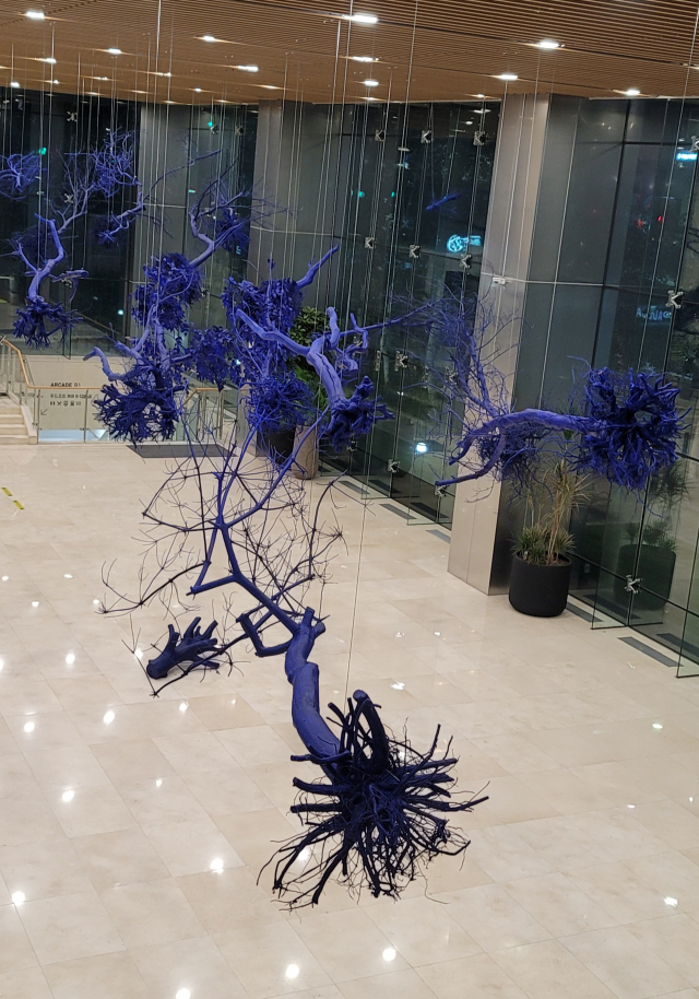 조은필 작가는 서울 신한카드 본사 사옥에서 신한카드 프로젝트도 진행 중이다. 작가 제공