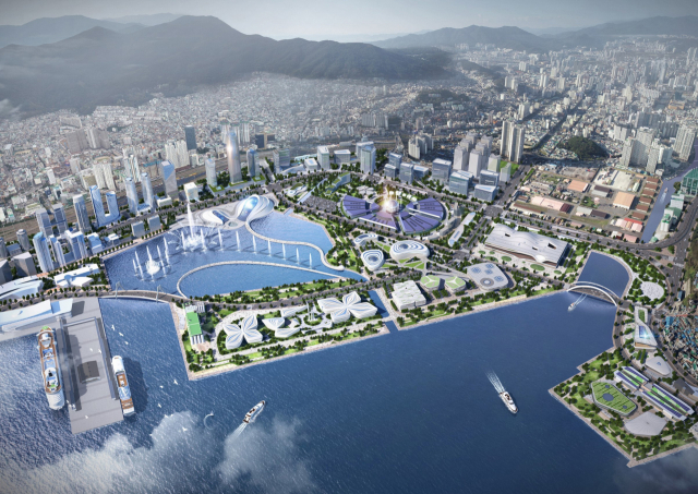 월드엑스포 현장으로 변모한 북항 예상도. 부산시 제공
