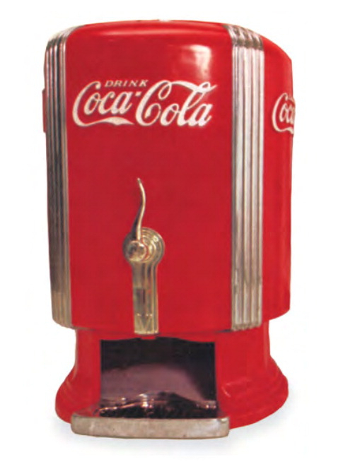1933년 시카고 엑스포에 등장한 최초의 콜라 자판기. 코카콜라 홈페이지