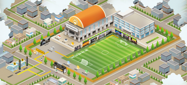 부산지역 직업계고 홍보 메타버스 플랫폼 ‘꿈잡고’ 중 학교별 내부맵의 모습. 부산시교육청 제공