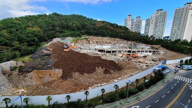 부산시 수영구 민락동 옛 미월드 부지. 부산일보DB