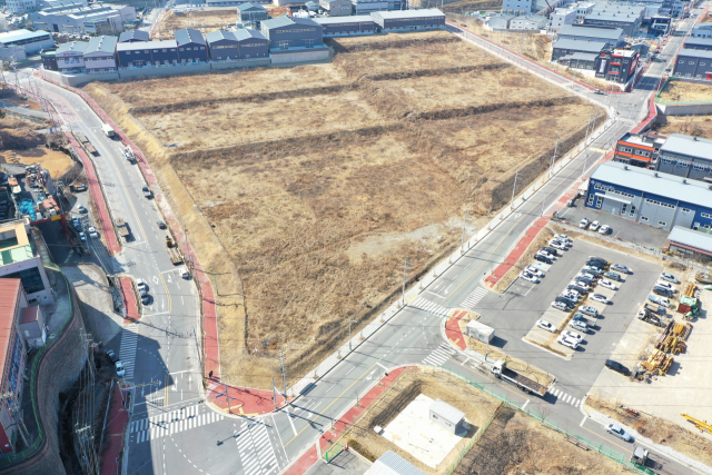 ‘미래자동차 클러스터’가 들어설 김해시 한림면 명동일반산업단지 일대. 김해시 제공